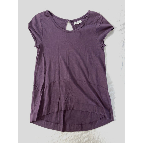 Madewell Tops - Madewell C9808 Open Back Short Sleeve Boat Neck Shirt. Purple, Size S. EUC!!